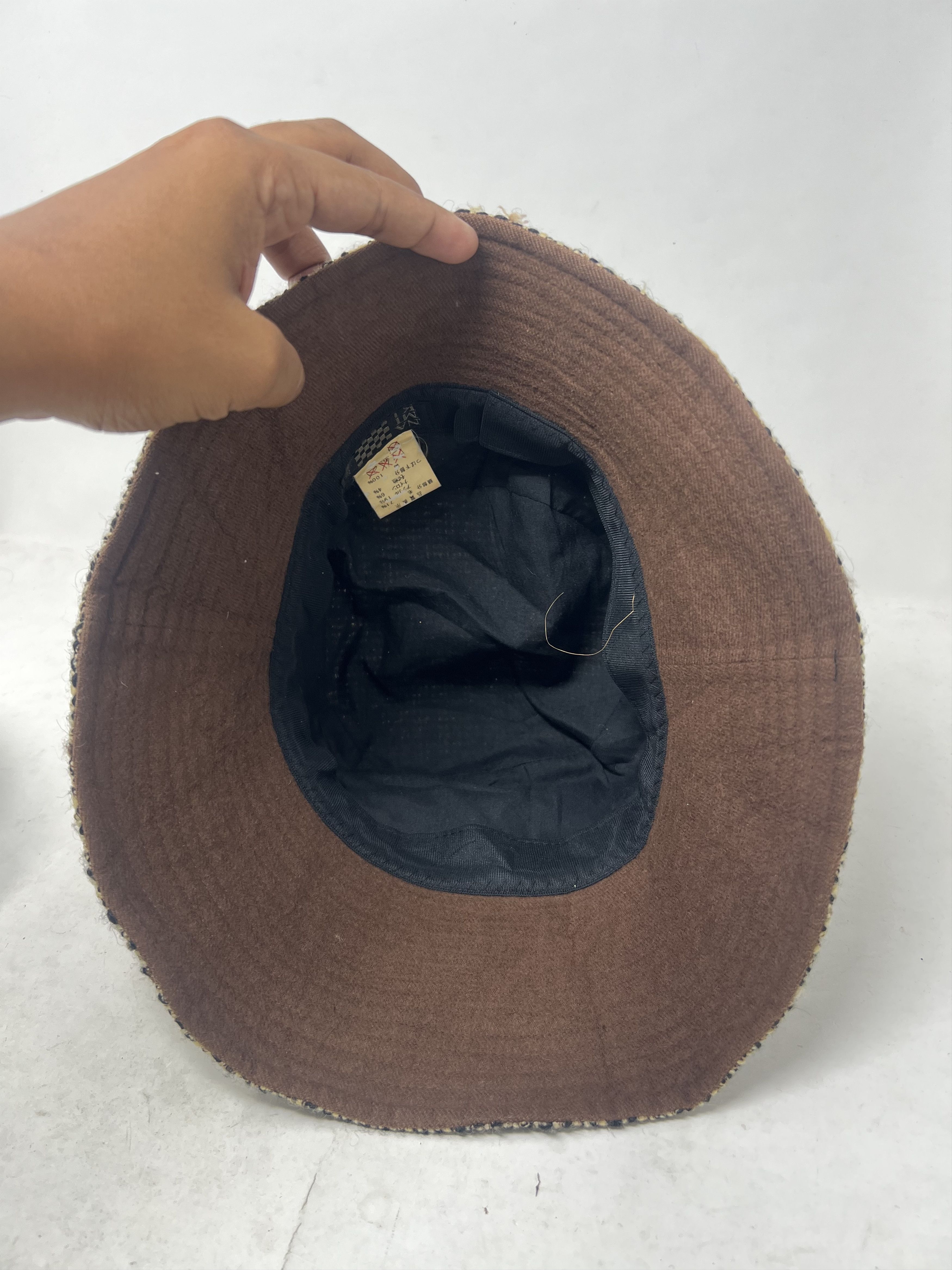Japanese Brand Na Mi Ka Japan Houndstooth Tweed Bucket Hat Size ONE SIZE - 7 Thumbnail