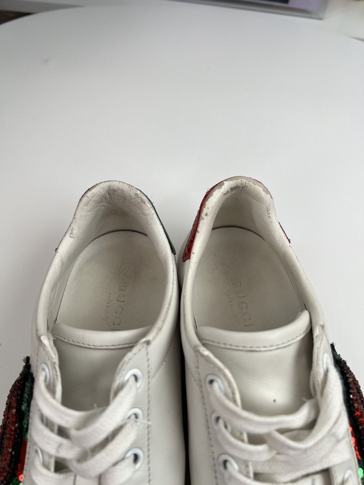 Designer × Gucci gucci low top sneakers lips leather shoes streetwear women's Size US 5.5 / IT 35.5 - 10 Thumbnail