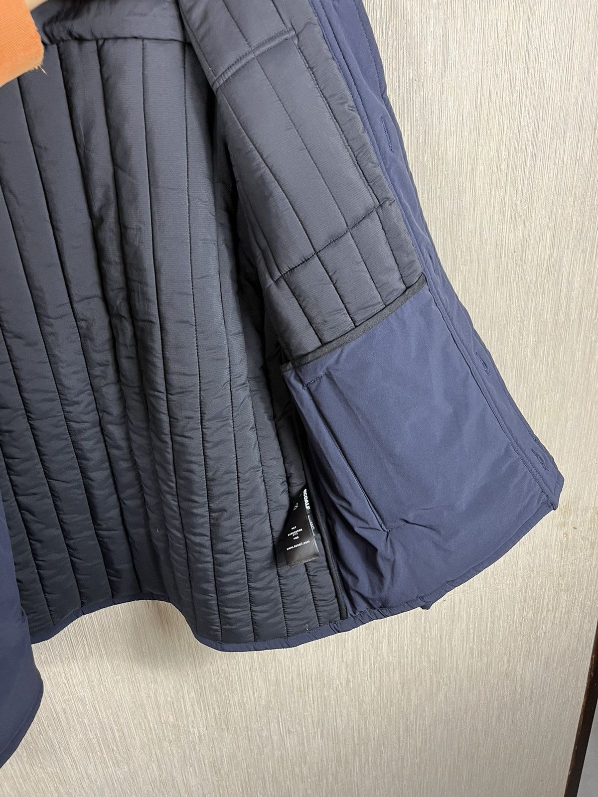 Designer × ECOALF Ecoalf light down jacket button navy puffer recycled nylon Size US M / EU 48-50 / 2 - 16 Thumbnail