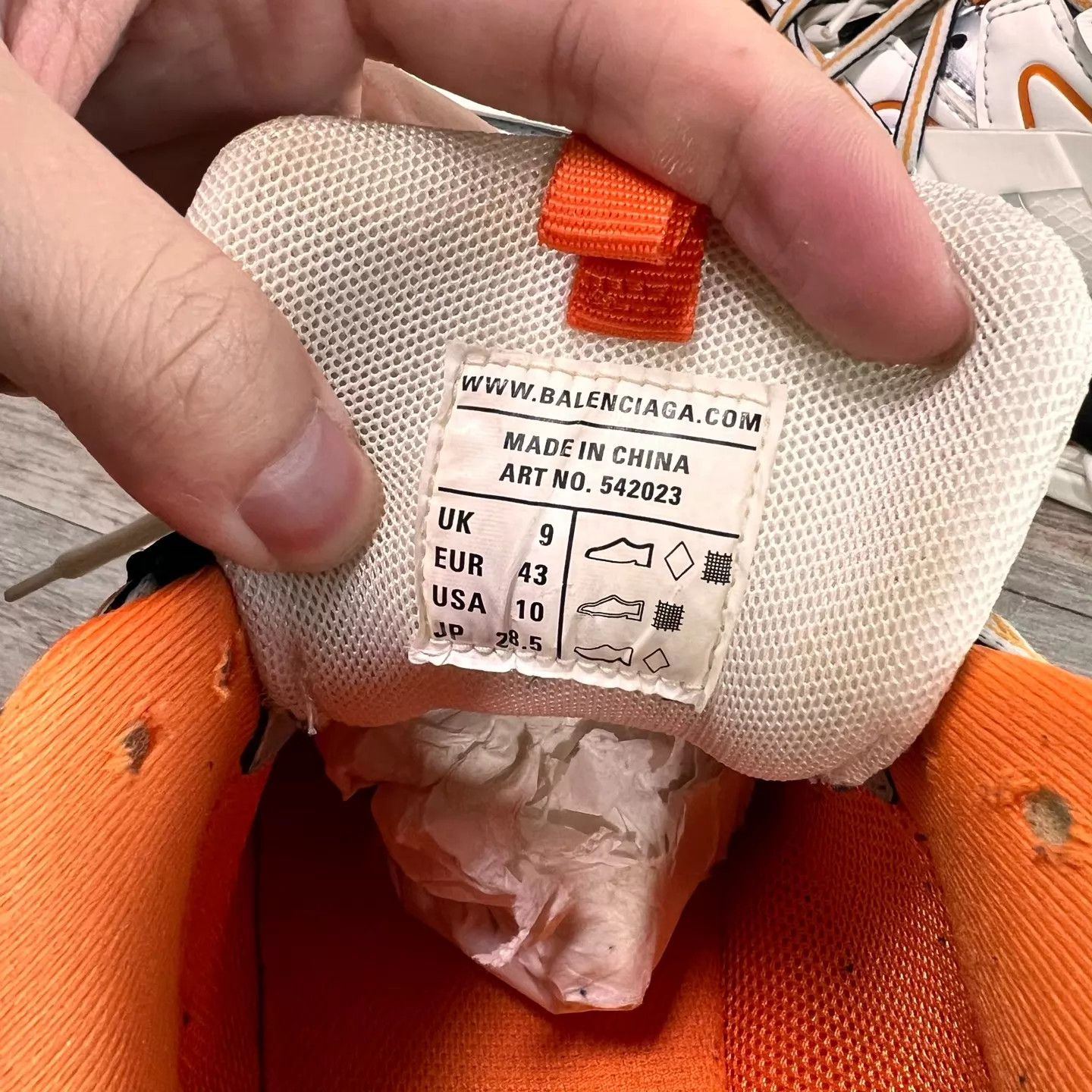 Balenciaga Balenciaga Track 1.0 White/Orange 43 97 New No Box Size US 10 / EU 43 - 8 Thumbnail