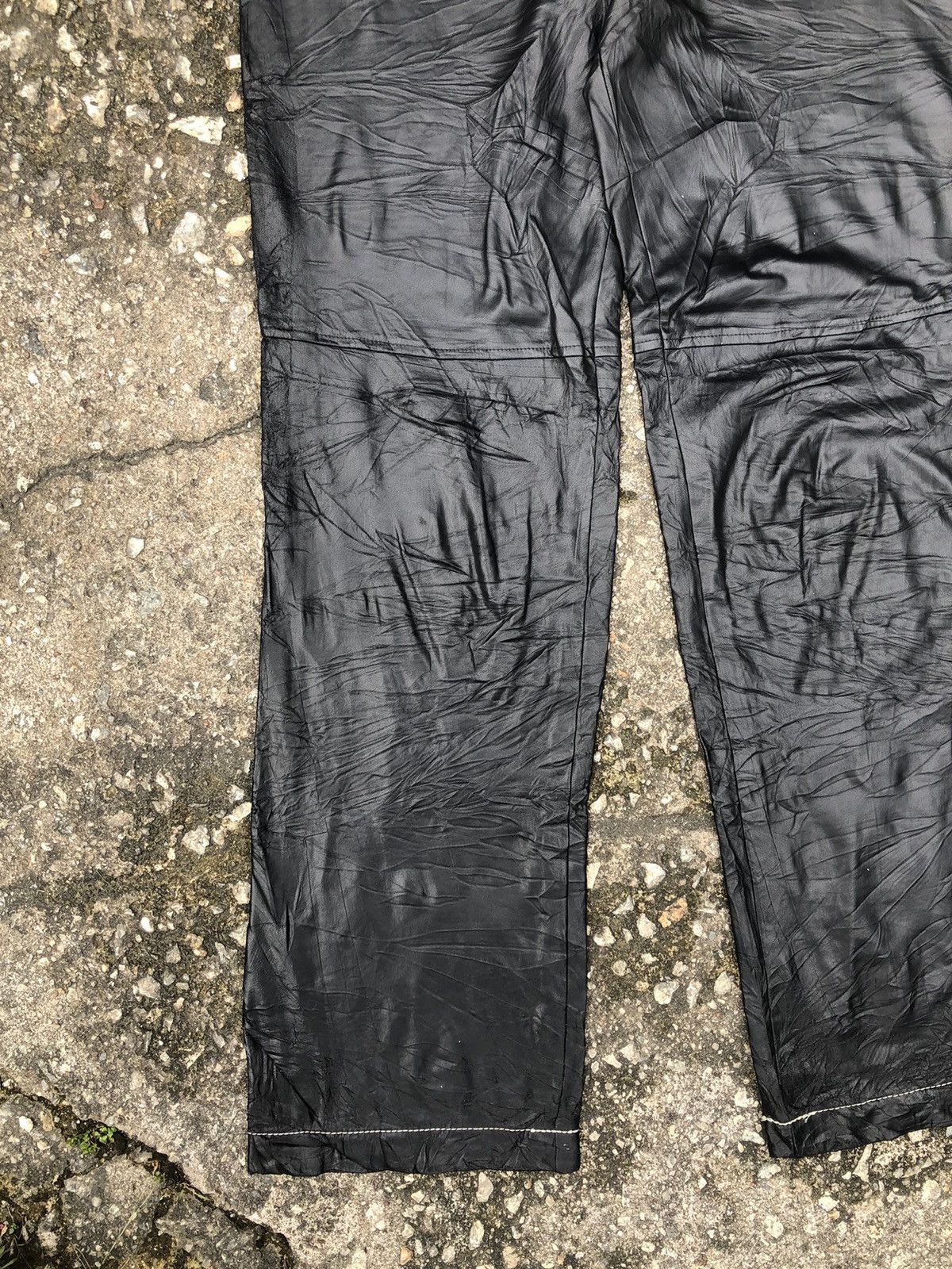 Lanvin × Leather × Vintage Vintage Lanvin Sports Faux Leather Pants Size US 27 - 4 Thumbnail