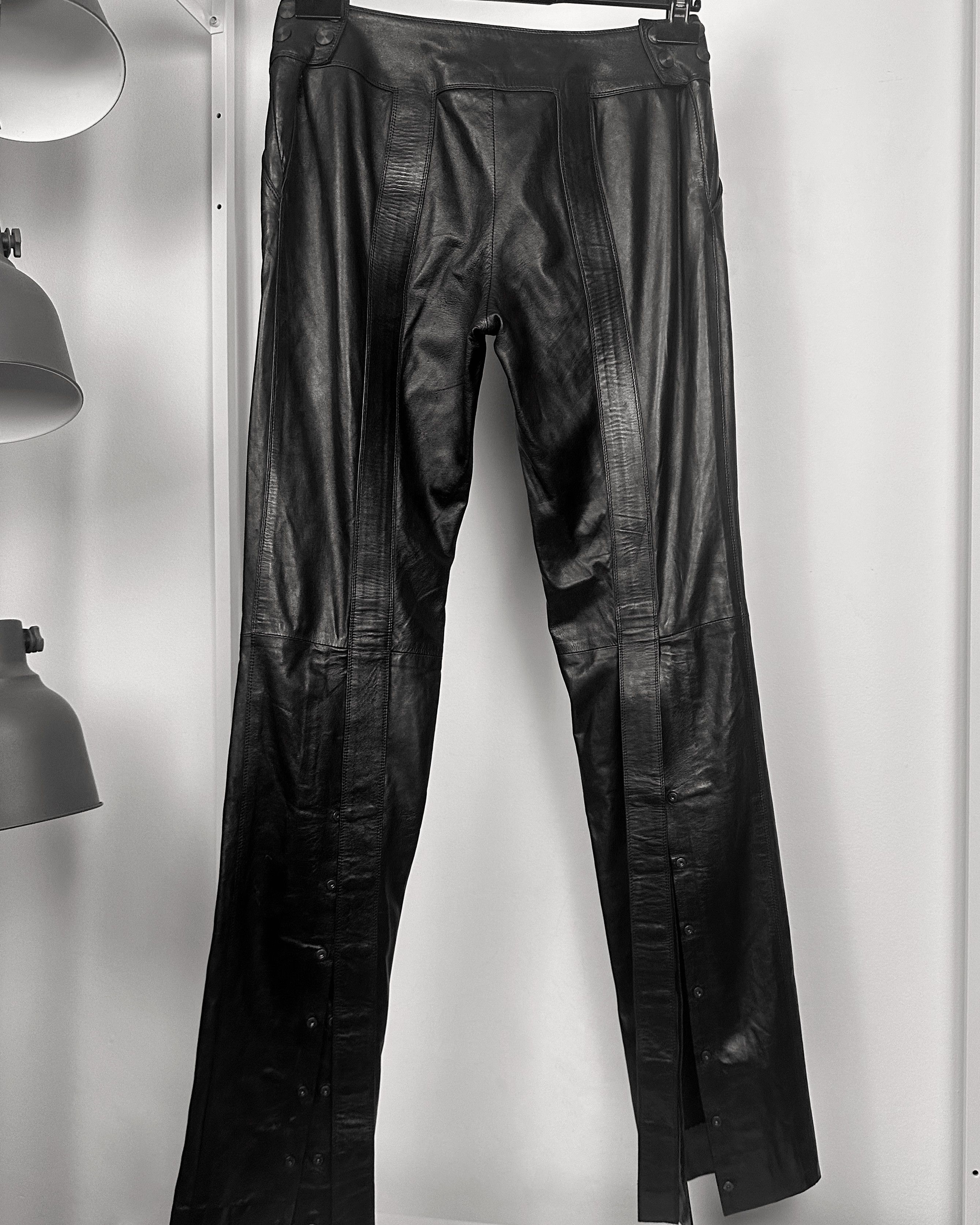 Gucci Gucci Leather Straight-Bootcut Transformer Biker Pants Size US 31 - 3 Thumbnail