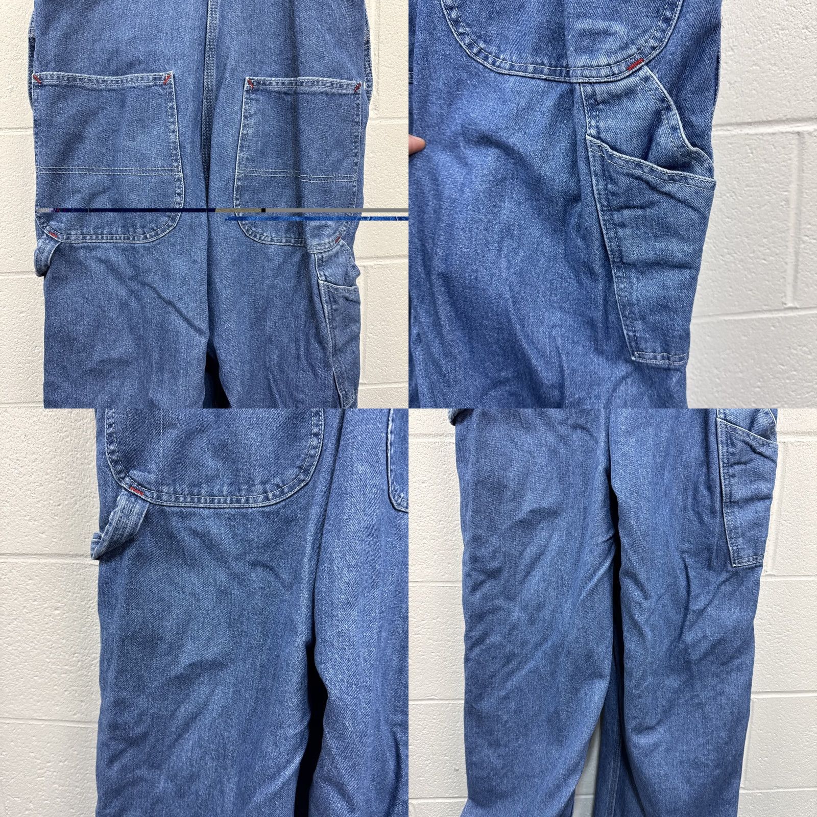 Dickies Dickies Overalls Mens 34x32 Blue Denim Bib Carpenter Workwear Utility Bib Pants Jeans 5-Pocket Size US 34 / EU 50 - 9 Thumbnail
