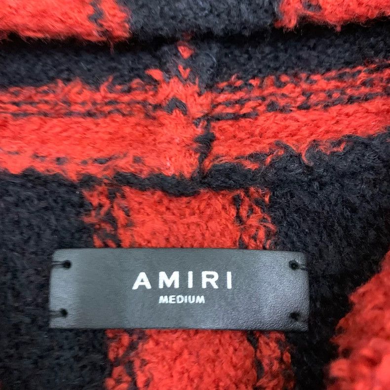 Amiri Amiri Black and red striped wool hoodie sweatshirt 2506-Nex Size US M / EU 48-50 / 2 - 6 Thumbnail
