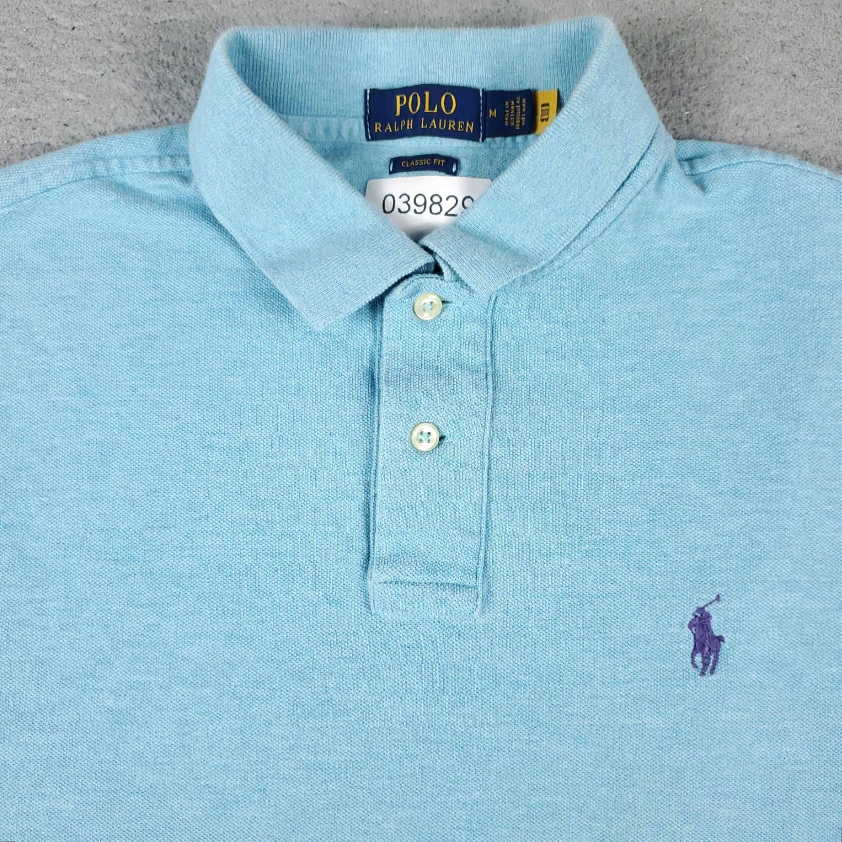 Ralph Lauren Ralph Lauren Polo Shirt Mens Medium Blue Solid Casual Short Sleeve Size US M / EU 48-50 / 2 - 2 Thumbnail