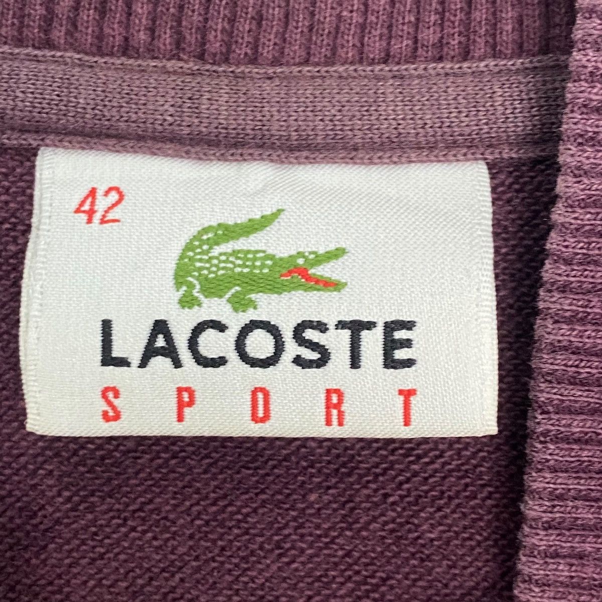 Other Vintage 90s Lacoste Full Zip Sweater Purple Pullover Size S Size US S / EU 44-46 / 1 - 6 Thumbnail