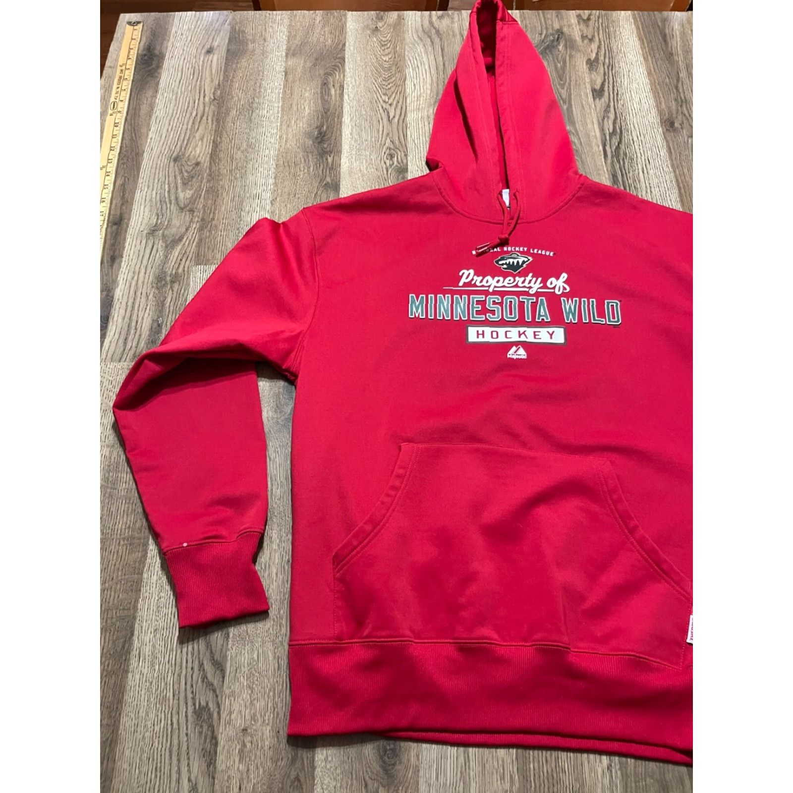 Vintage Majestic Hoodie Mens L Red Minnesota Wild Hockey Pullover Size US L / EU 52-54 / 3 - 3 Thumbnail