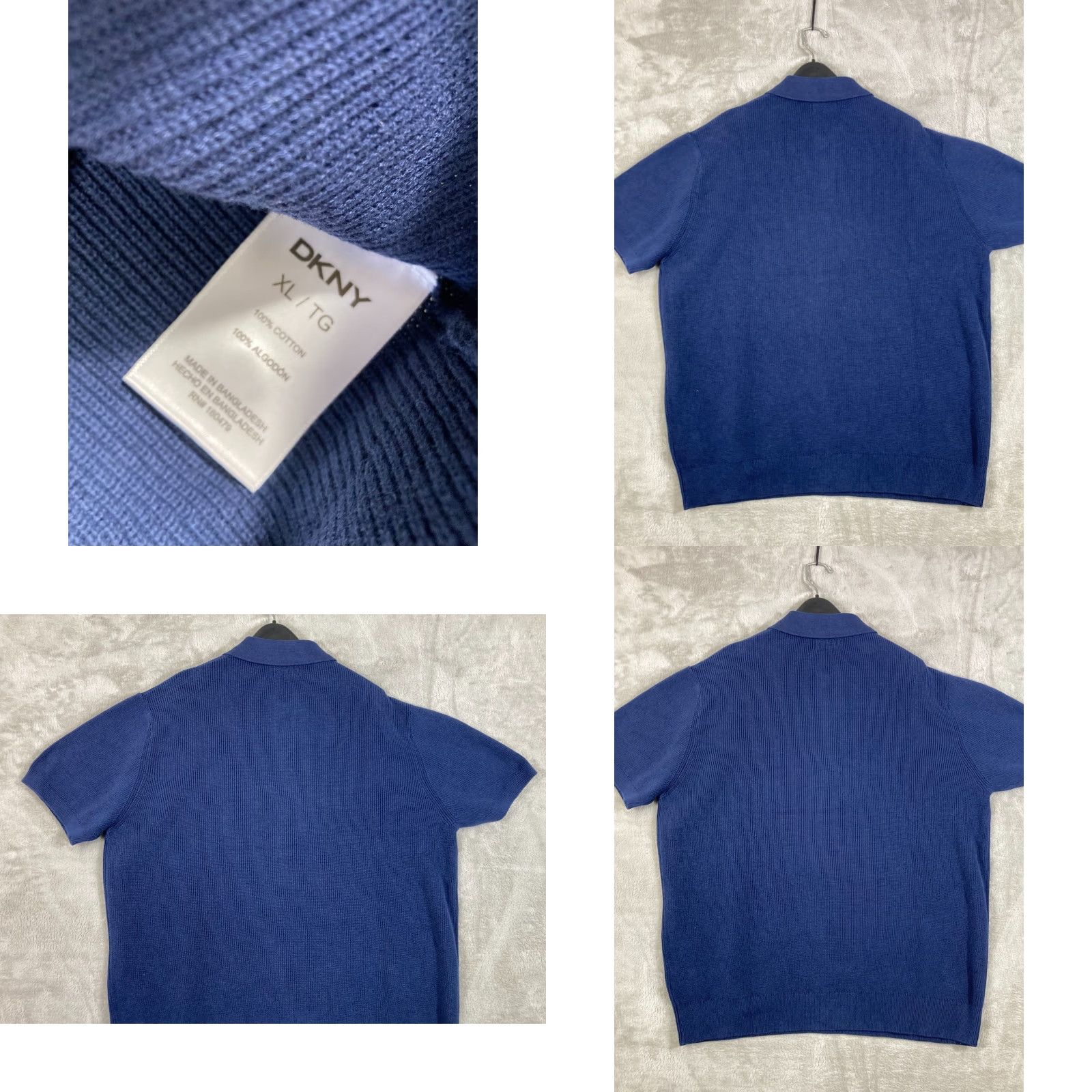 DKNY VINTAGE DKNY Polo Shirt Mens XL Blue Knit Short Sleeve NWT Regular Fit Size US XL / EU 56 / 4 - 8 Thumbnail