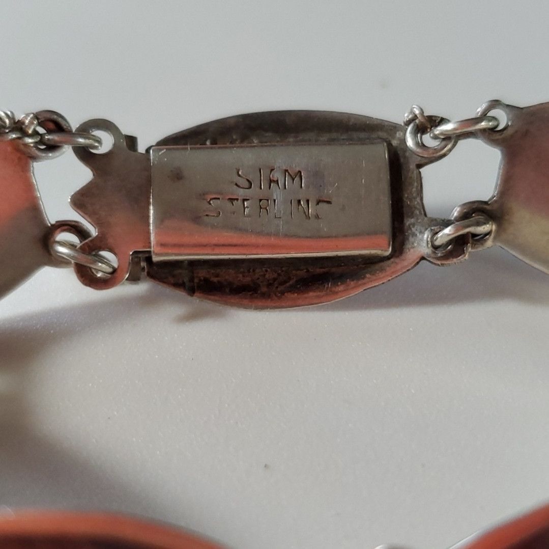 Other Siam 6.75" Bracelet Sterling Silver 925 Panel Link Thailand Size ONE SIZE - 10 Thumbnail