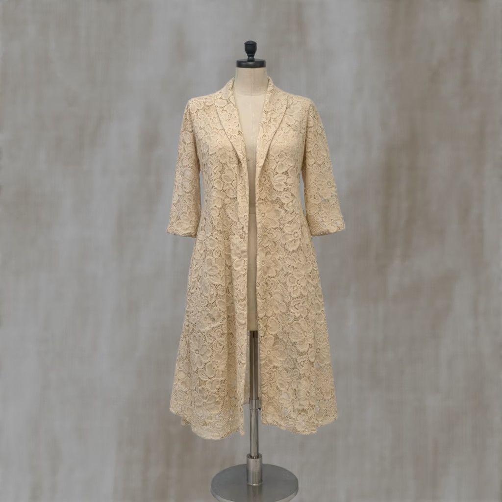 PrettyLittleThing Pretty young Thing White Kimono Duster Size 4 Boho Hippie Flora Lacs Size S / US 4 / IT 40 - 1 Thumbnail