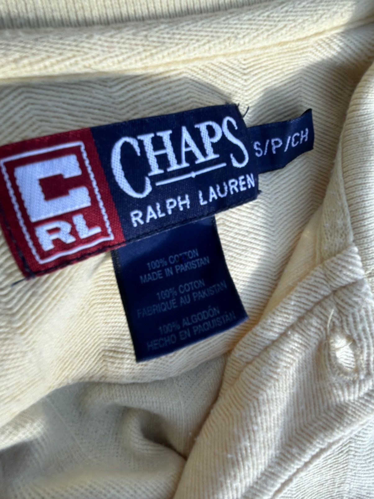 Chaps Ralph Lauren Chaps by Ralph Lauren Yellow Ribbed Cuff Polo Shirt size S Size US S / EU 44-46 / 1 - 6 Thumbnail