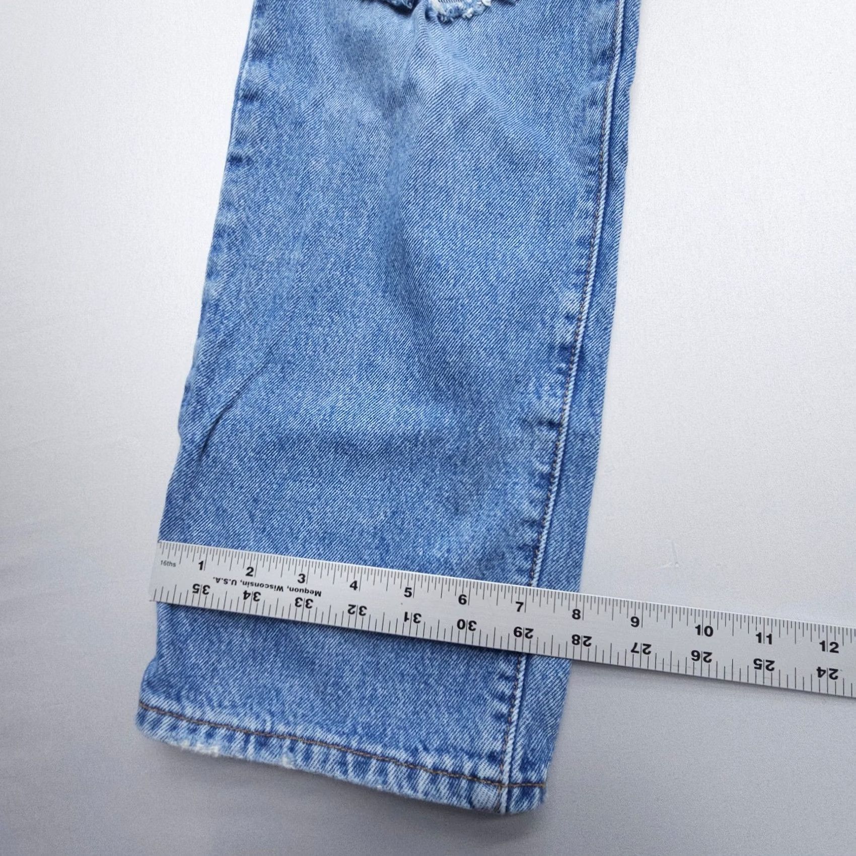 Levi's Levi's Jeans Baggy Straight 94 Womens 24 Blue Inseam 29" Distressed 100% Cotton Relaxed Vintage: No Size 42" / US 20 - 5 Thumbnail