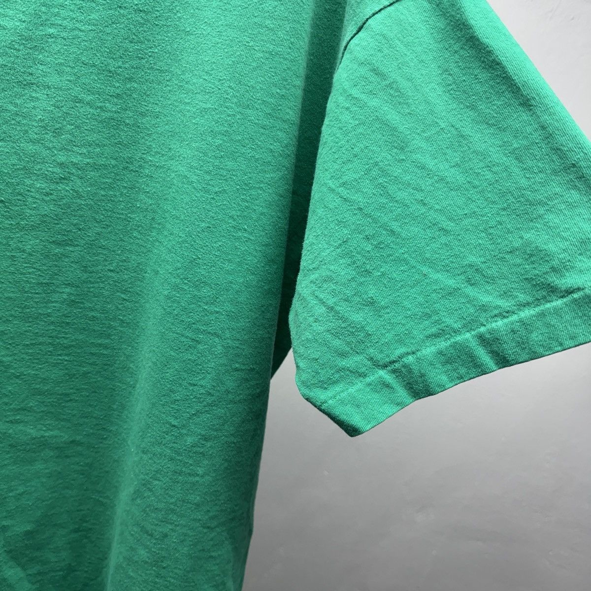 Vintage 90s Faded Green Thrashed Blank Shirt ERD Grunge Chrome Size US L / EU 52-54 / 3 - 8 Thumbnail