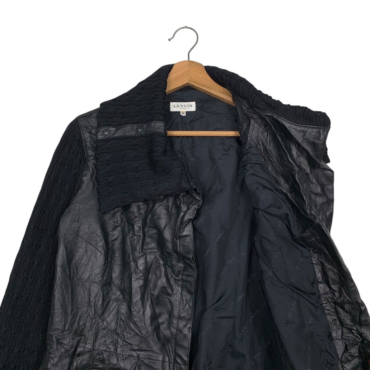 Japanese Brand Lanvin Leather Jacket Size S / US 4 / IT 40 - 10 Thumbnail