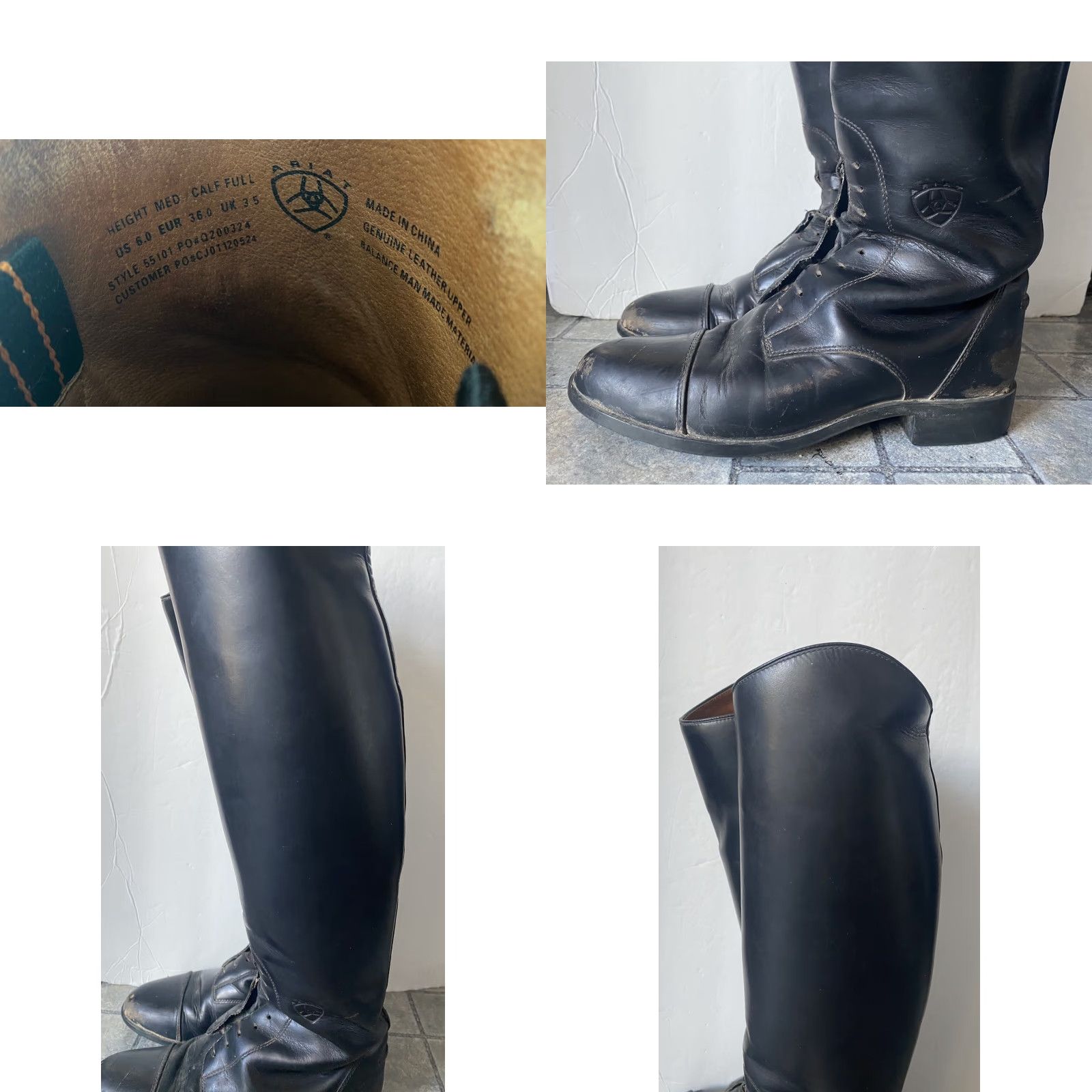 Ariat Ariat 55101 Women Leather Black Riding Boot Knee High Size 6 Boots Womens Size US 6 / IT 36 - 10 Thumbnail