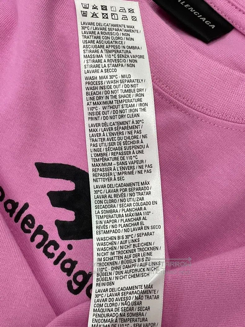 Balenciaga Balenciaga Pink lettered print short-sleeve T-shirt, size Size US L / EU 52-54 / 3 - 6 Thumbnail
