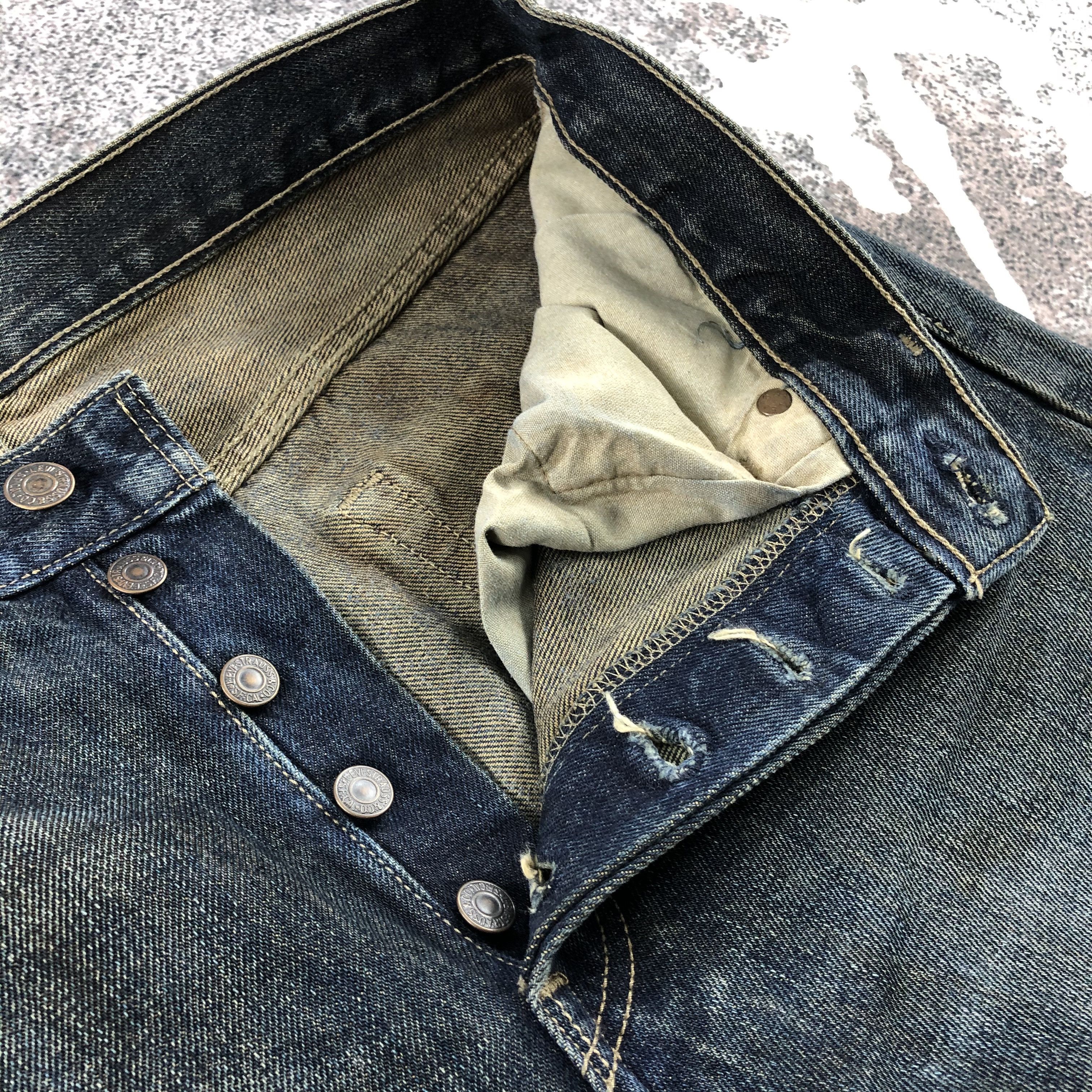 Levi's Vintage Levis 501 Jeans Rusty Blue Denim KJ723 Size US 31 - 10 Thumbnail