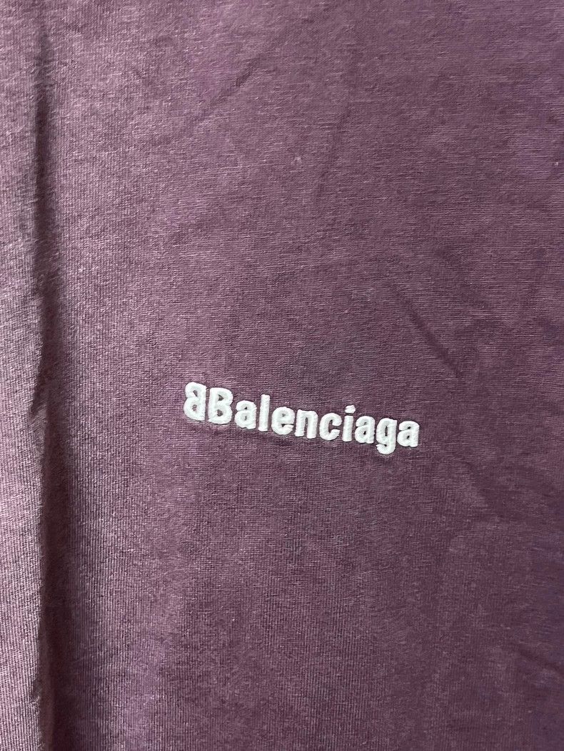 Balenciaga Balenciaga Washed grape purple double B small slogan logo Size US S / EU 44-46 / 1 - 3 Thumbnail