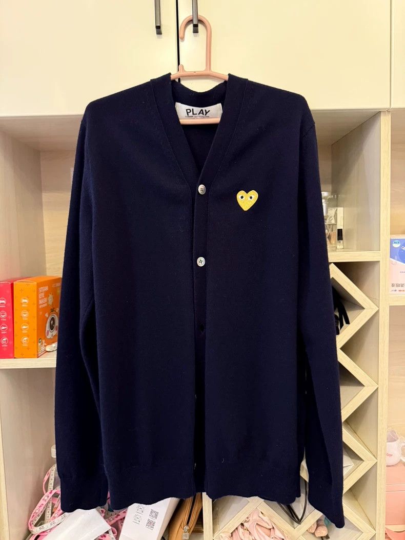 Cardigan Black And Gold Comme Des Garcons Cardigan V Neck Comme