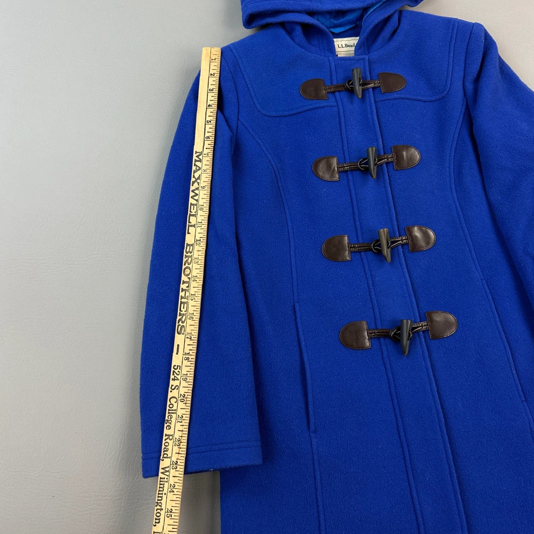 Vintage VINTAGE LL Bean Duffle Coat Women’s 4 Petite Blue Bellandi Lambswool Toggle Coat Size S / US 4 / IT 40 - 2 Thumbnail