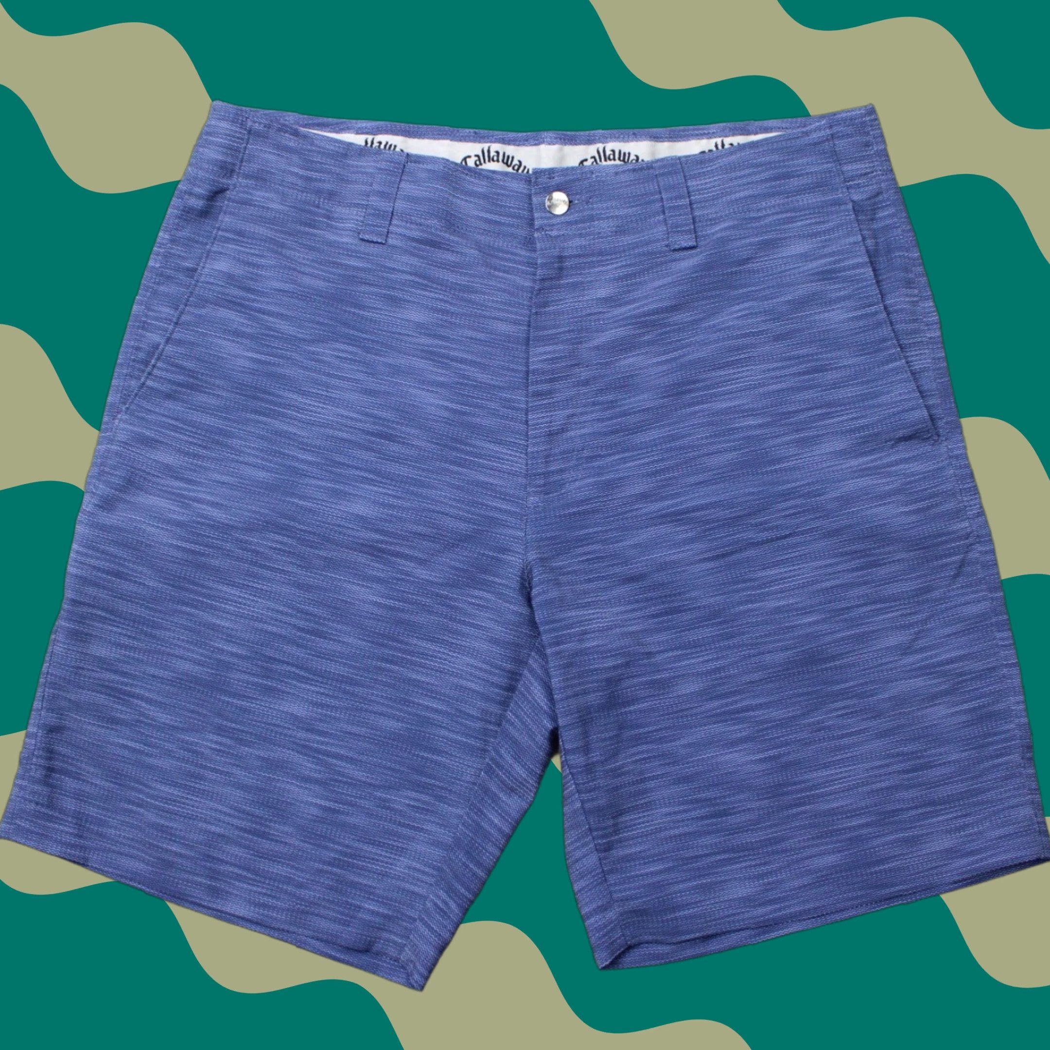Callaway Callaway Golf Shorts Mens 34 Blue 9" Performance Stretch Polyester Chino Size US 34 / EU 50 - 1 Thumbnail