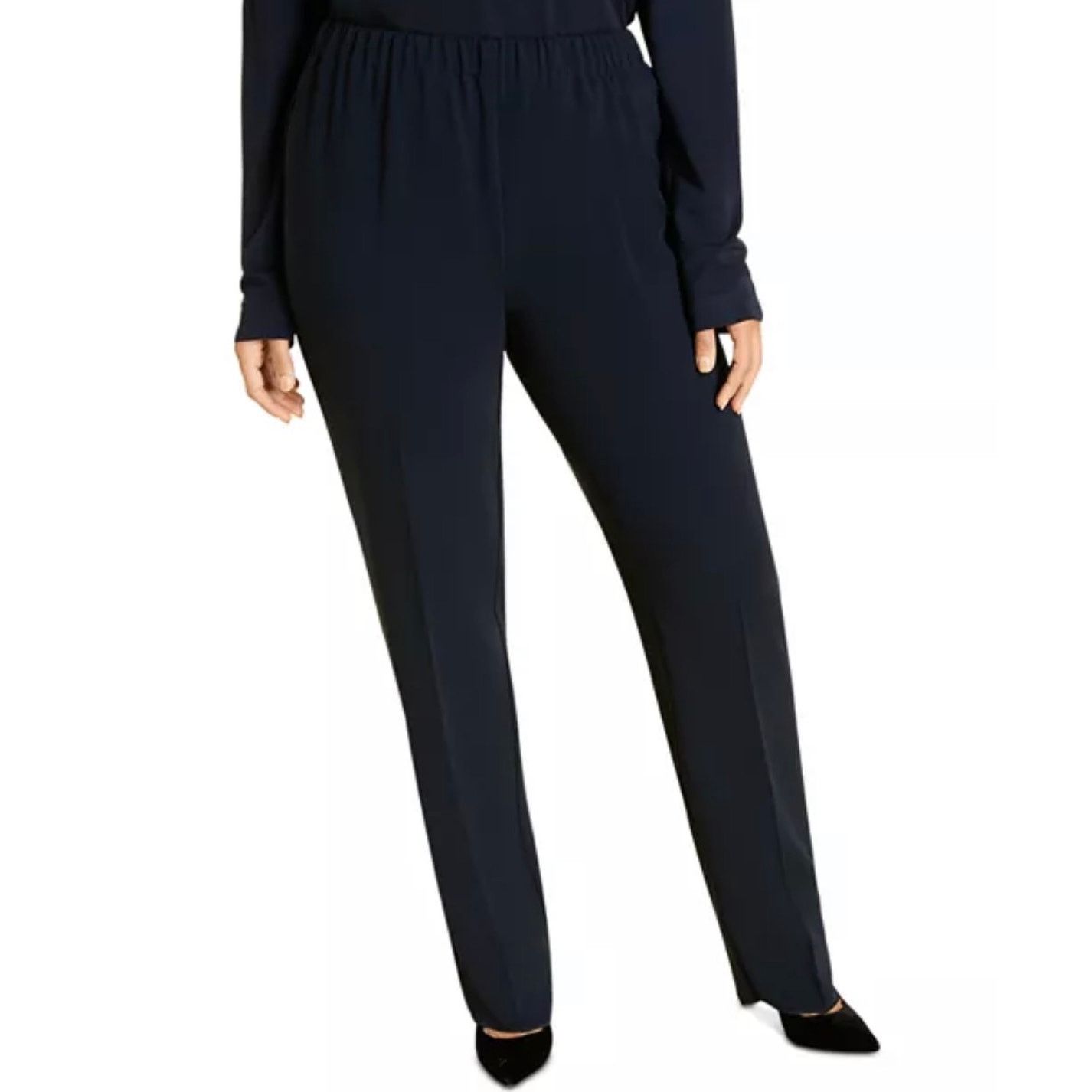 Marina Rinaldi Marina Rinaldi Rapsodia Classic Fit Navy Blue Pants Plus 22 Size 42" / US 20 - 1 Thumbnail