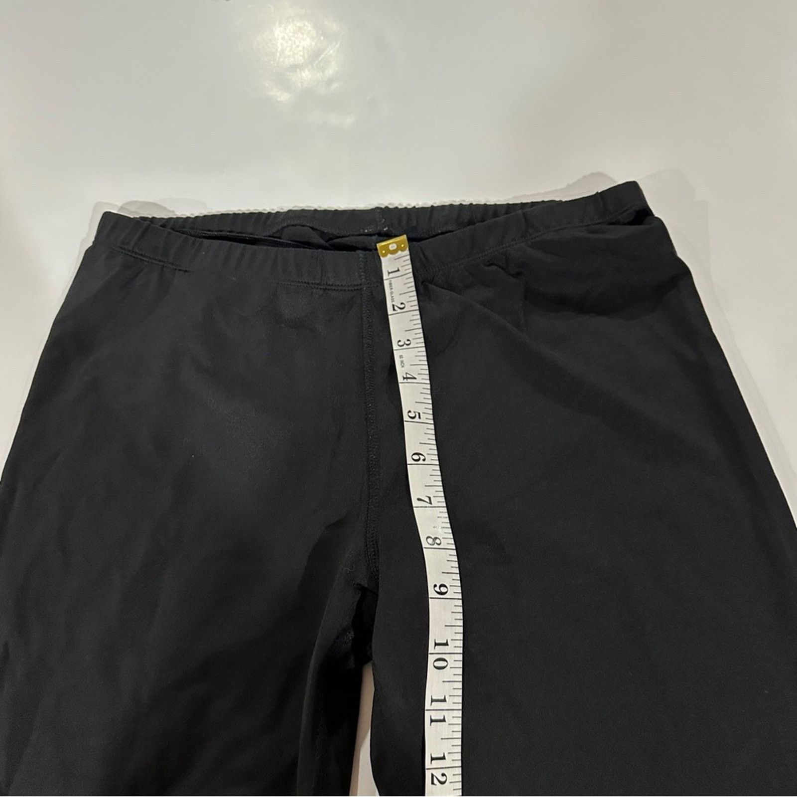 Athleta Athleta Black Mid Rise Drawstring Cropped Legging Pants Sz M Size 28" / US 6 / IT 42 - 10 Thumbnail