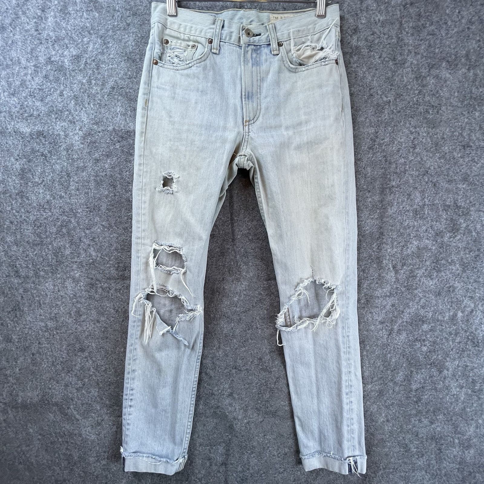 Rag & Bone Rag & Bone Jeans Womens 24 Marilyn Union Pool Crop Destroyed Size 24" / US 00 / IT 34 - 1 Thumbnail