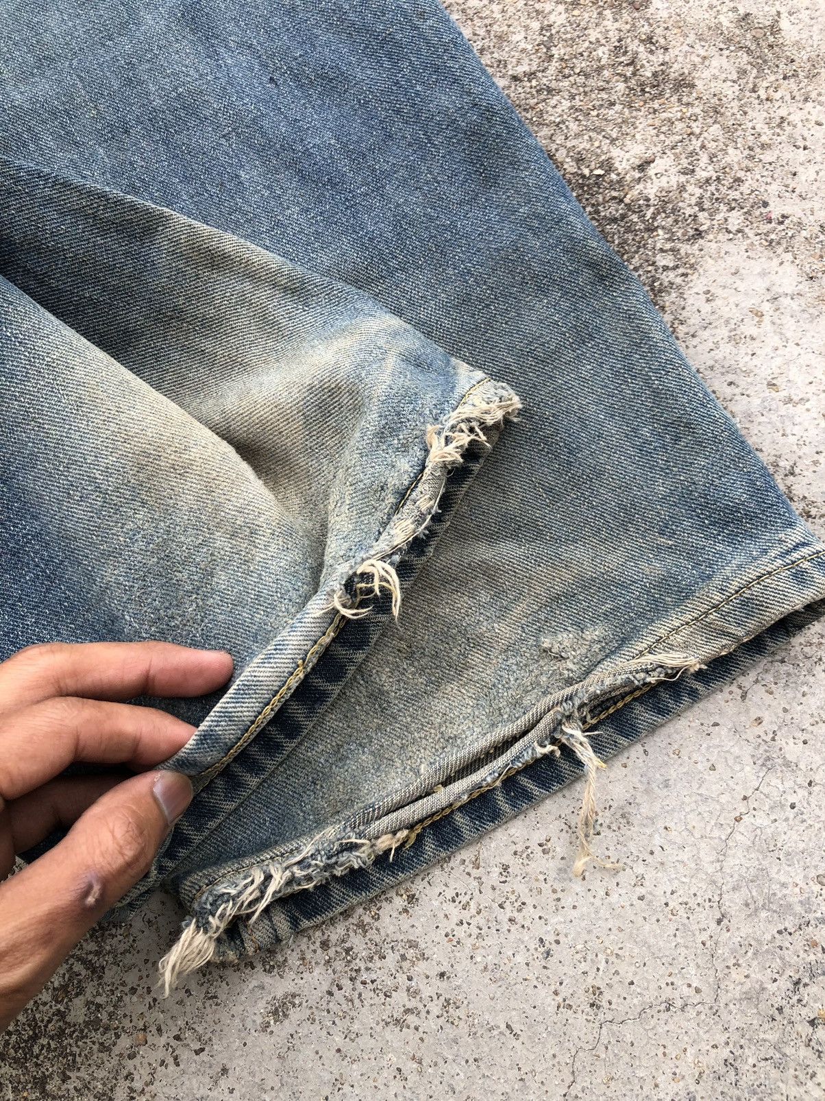 Lee WIDE LEG RUSTY BLUE VINTAGE SELVEDGE DENIM Size US 30 / EU 46 - 10 Thumbnail