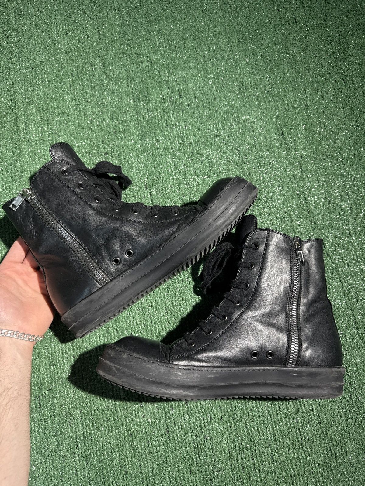 Rick Owens Rick Owens Ramones Black Leather Size 42 Size US 9 / EU 42 - 4 Thumbnail
