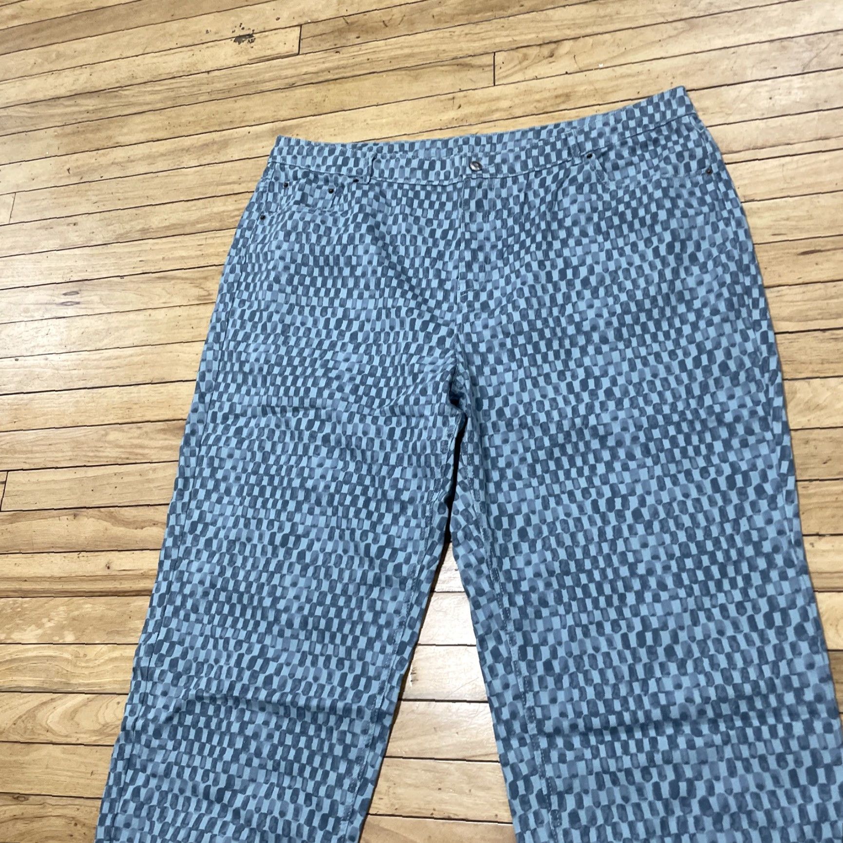 Vintage Future Collective Jeans Women 20 Gabriella Karefa-Johnson Checkered Print Jeans Size 42" / US 20 - 3 Thumbnail
