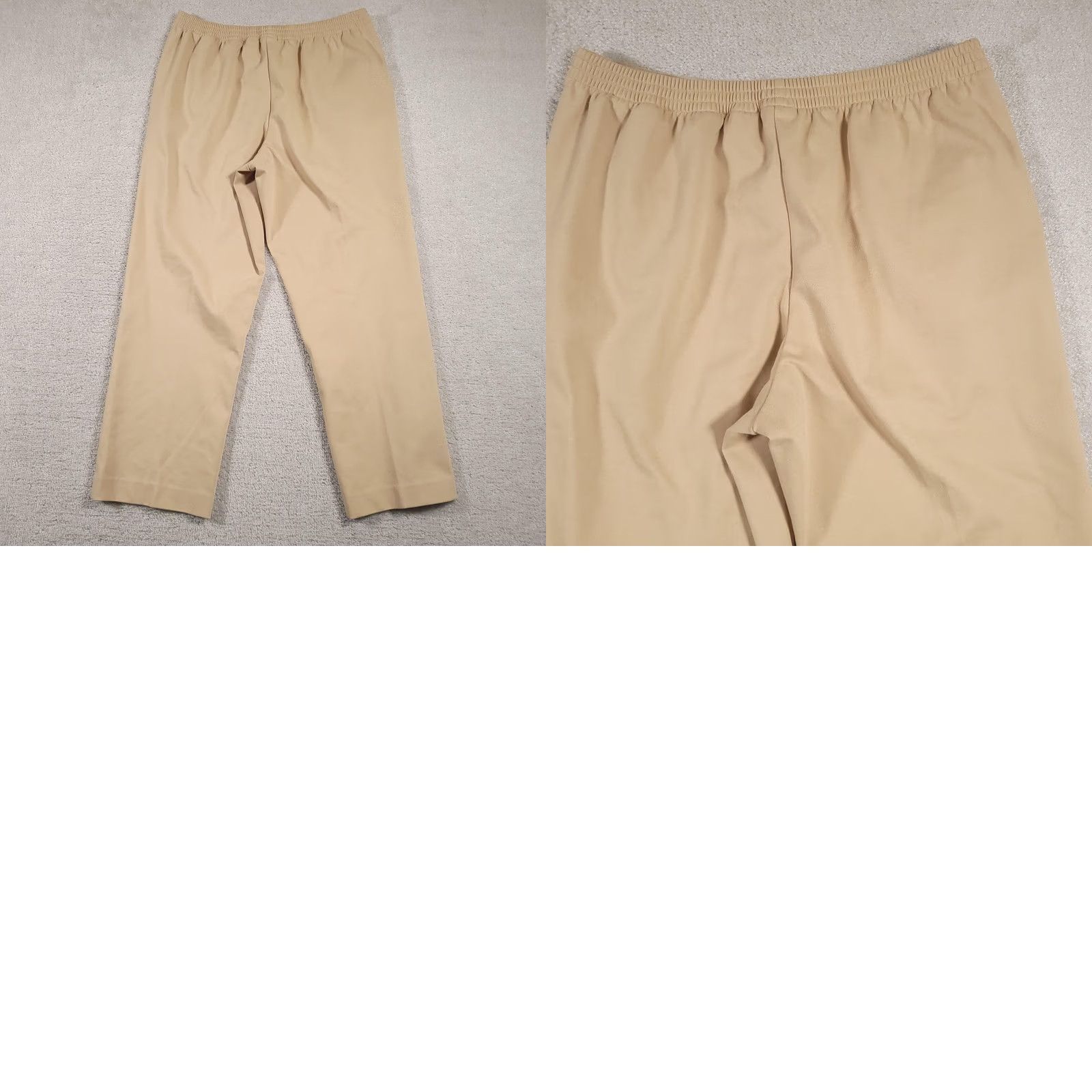 Vintage Alfred Dunner Pants Womens 10 Beige Straight Leg Pull On Pockets Stretch Comfort Dress Pants Size 32" / US 10 / IT 46 - 9 Thumbnail