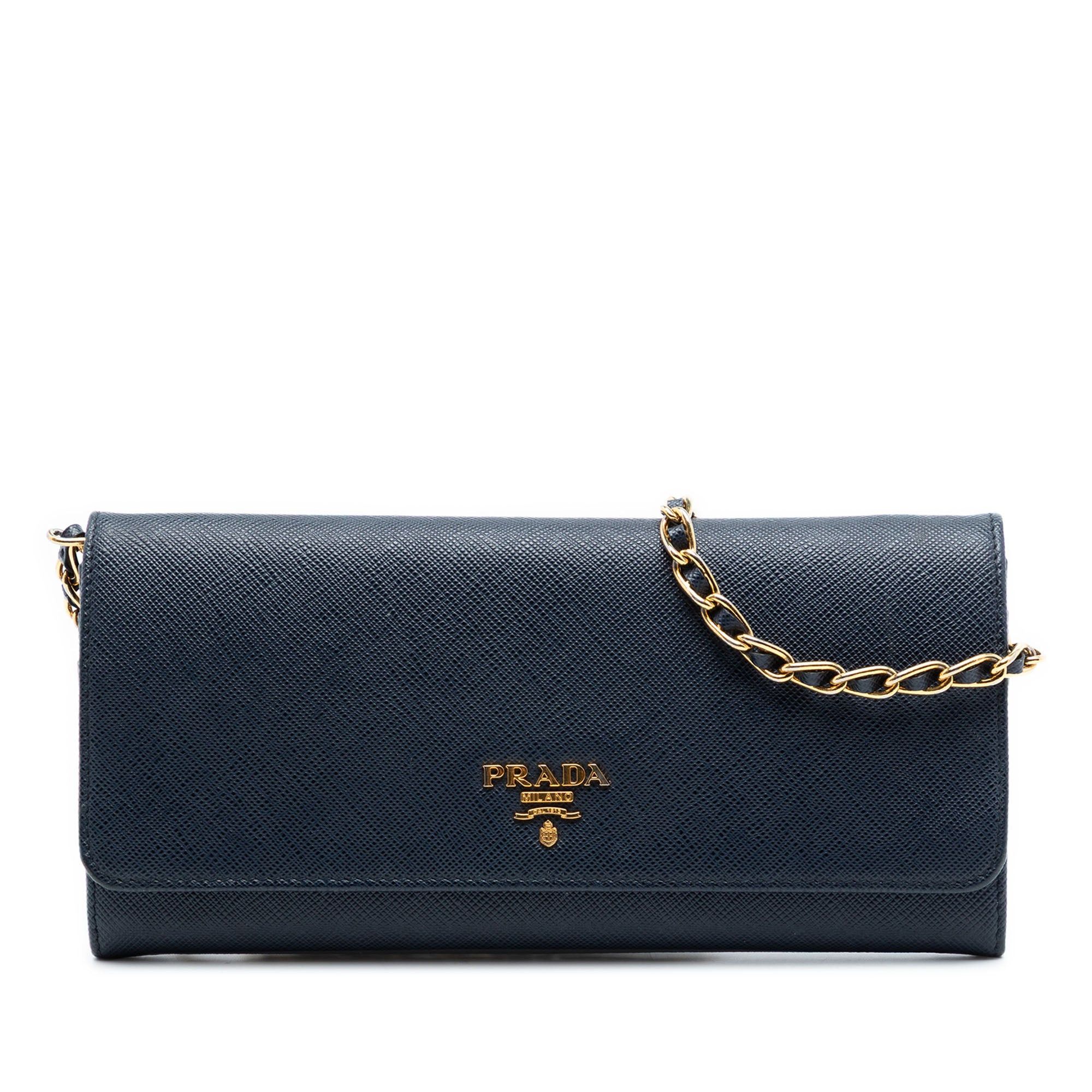 Prada Saffiano Wallet On Chain Size ONE SIZE - 1 Thumbnail