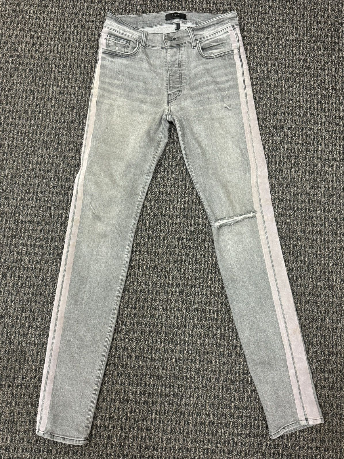 Amiri Amiri stripe-side skinny jeans 31 Size US 31 - 1 Thumbnail