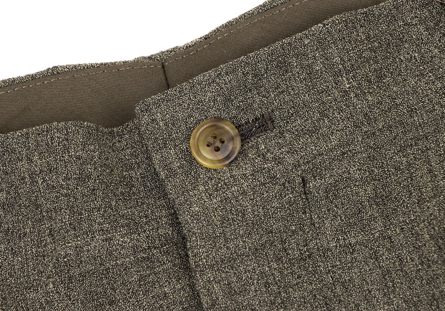 Issey Miyake Wool Rayon Two-Tuck Pants in Brown, Size XXL Size US 38 / EU 54 - 3 Thumbnail