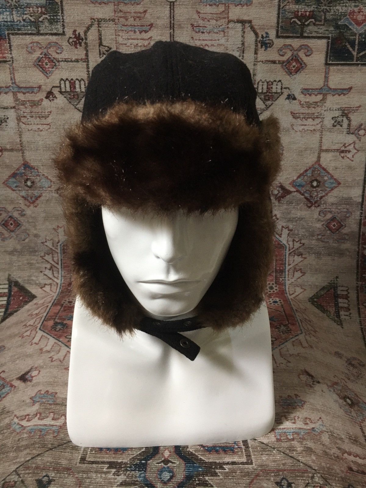 If Six Was Nine × Le Grande Bleu (L.G.B.) Y2K Wool Ushanka Fur Trapper Hat Size ONE SIZE - 4 Thumbnail