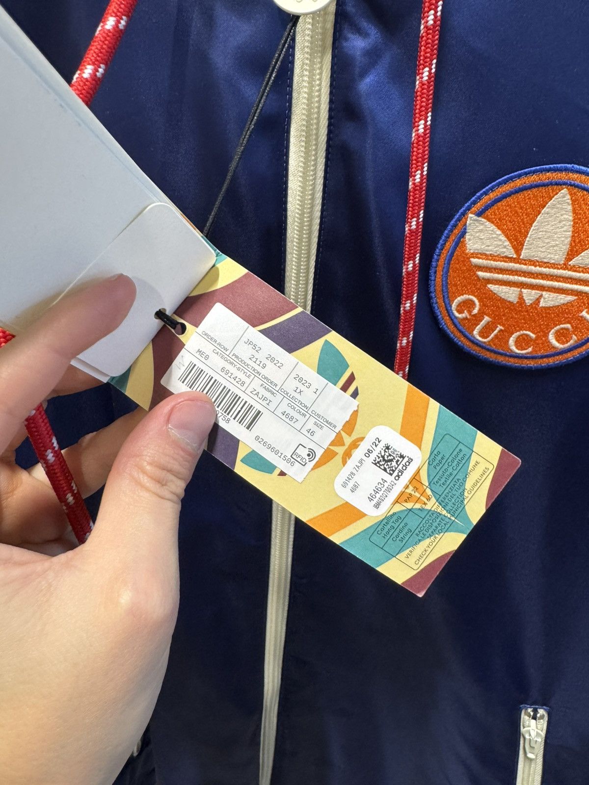 Adidas × Gucci Gucci X Adidas GG Satin Jacket NEW 3200$ Size US S / EU 44-46 / 1 - 7 Thumbnail