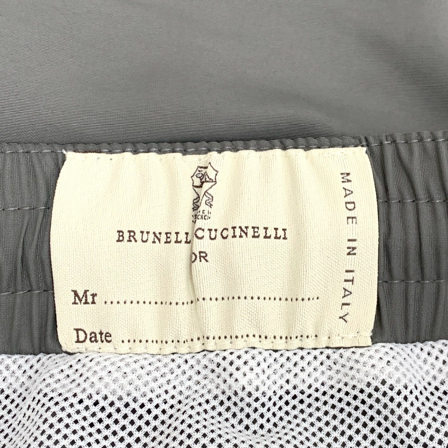 Brunello Cucinelli Brunello Cucinelli Logo Drawstring Shorts Dark Grey (XL) Size US 34 / EU 50 - 5 Thumbnail