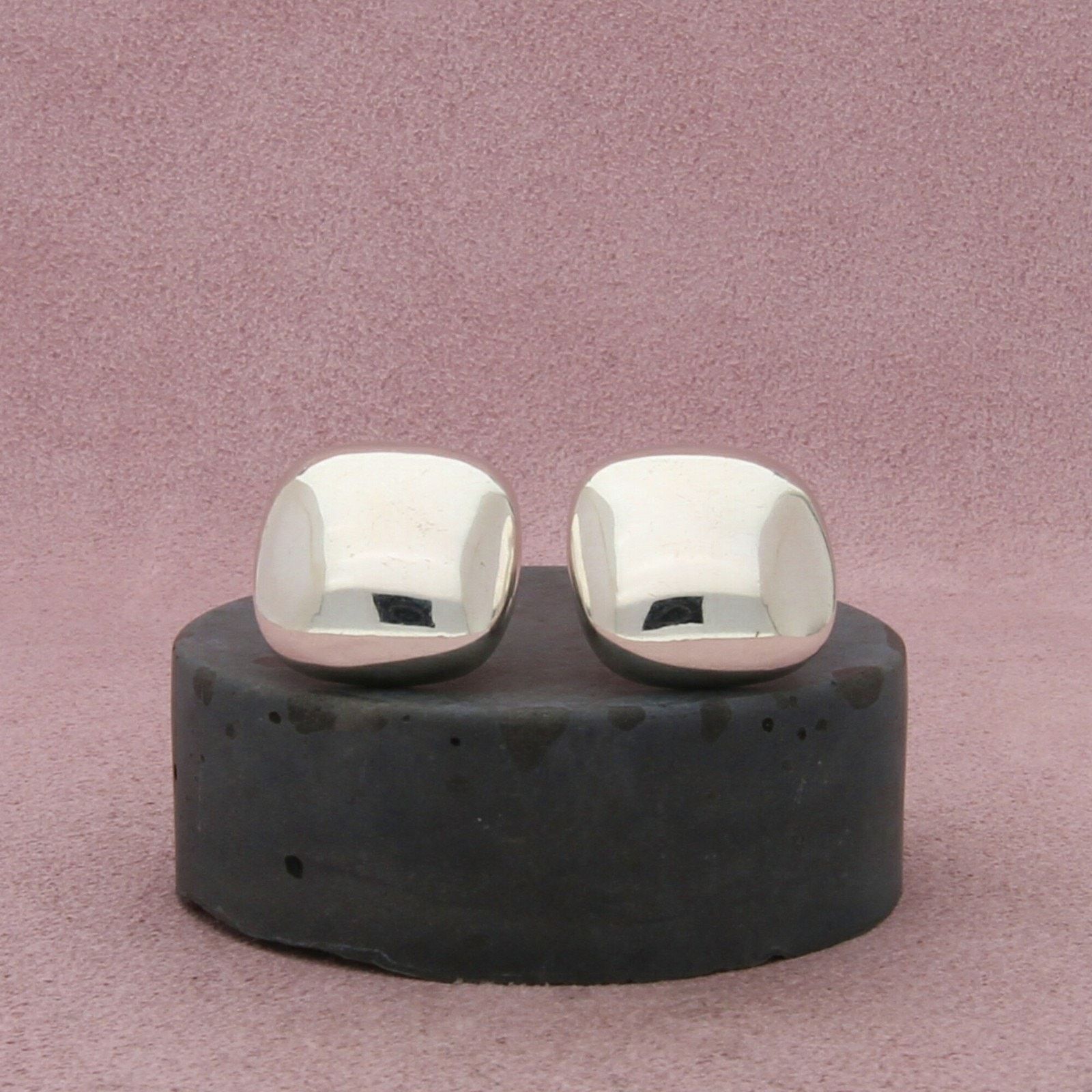 Sterling Silver liz claiborne sterling silver domed square post earrings Size ONE SIZE - 1 Thumbnail