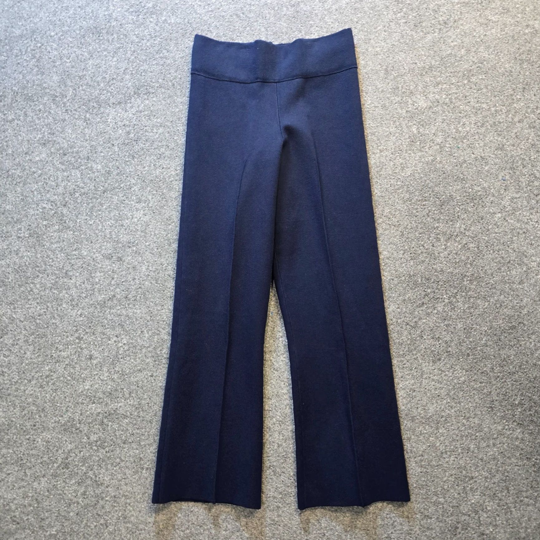 J.Crew J. Crew Pants Womens Medium Blue Knit Wide-Leg Pull On Ankle Waist 28in Inseam 27in Capable Casual Career Size 32" / US 10 / IT 46 - 2 Thumbnail