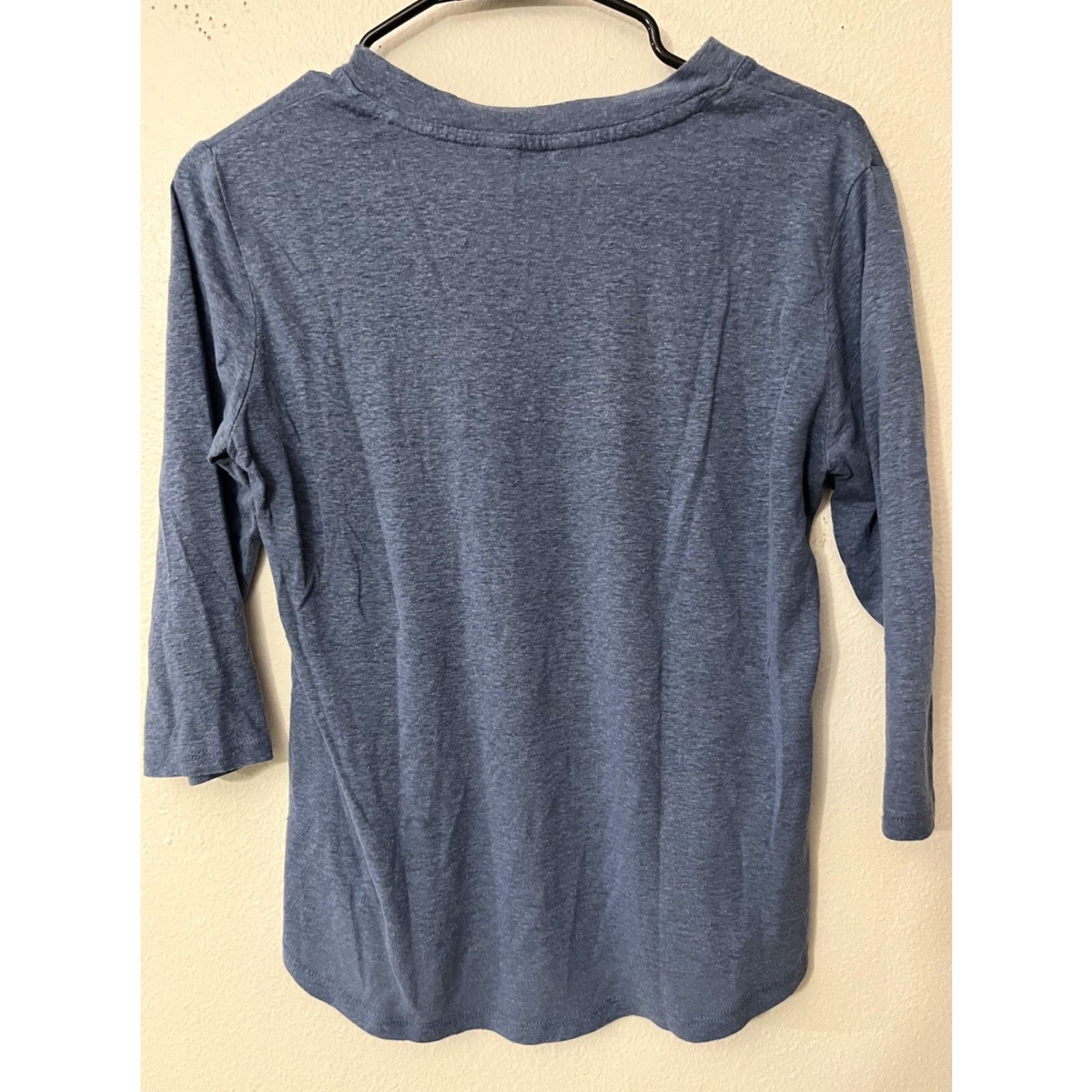 Orvis Orvis Women's Shirt Small Blue V-Neck 3/4 Sleeve Casual Knit T-Shirt Outdoors Size S / US 4 / IT 40 - 2 Thumbnail