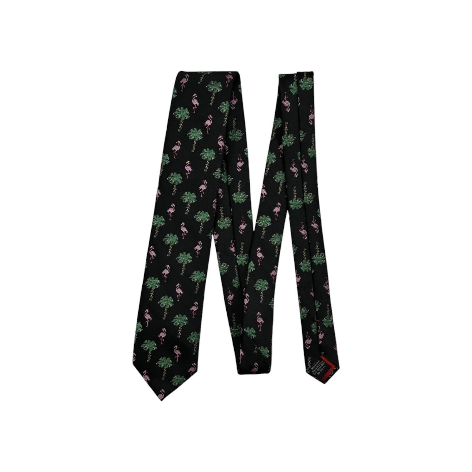 Other NWT Hallmark Holiday Tie Flamingos Palm Trees Christmas Mens Size ONE SIZE - 2 Thumbnail