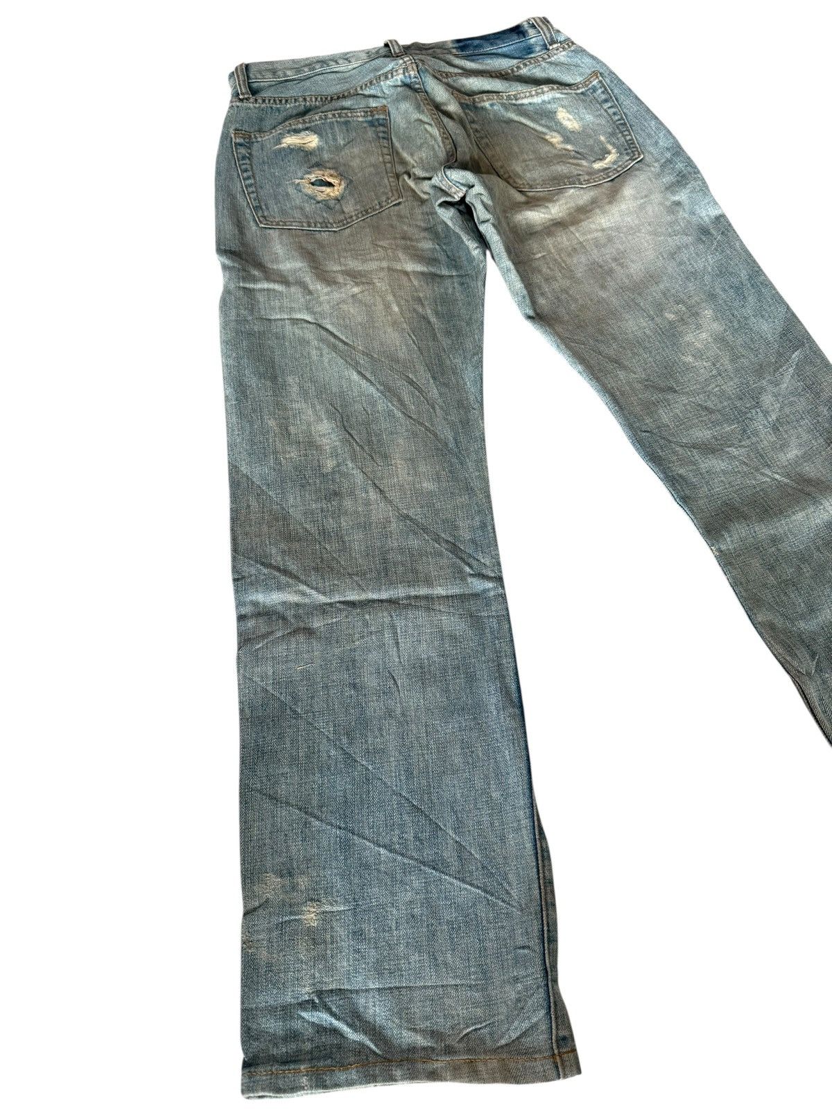 Japanese Brand Japanese Ykk New Max Faded Distressed Rare Design Denim Size US 29 - 17 Thumbnail