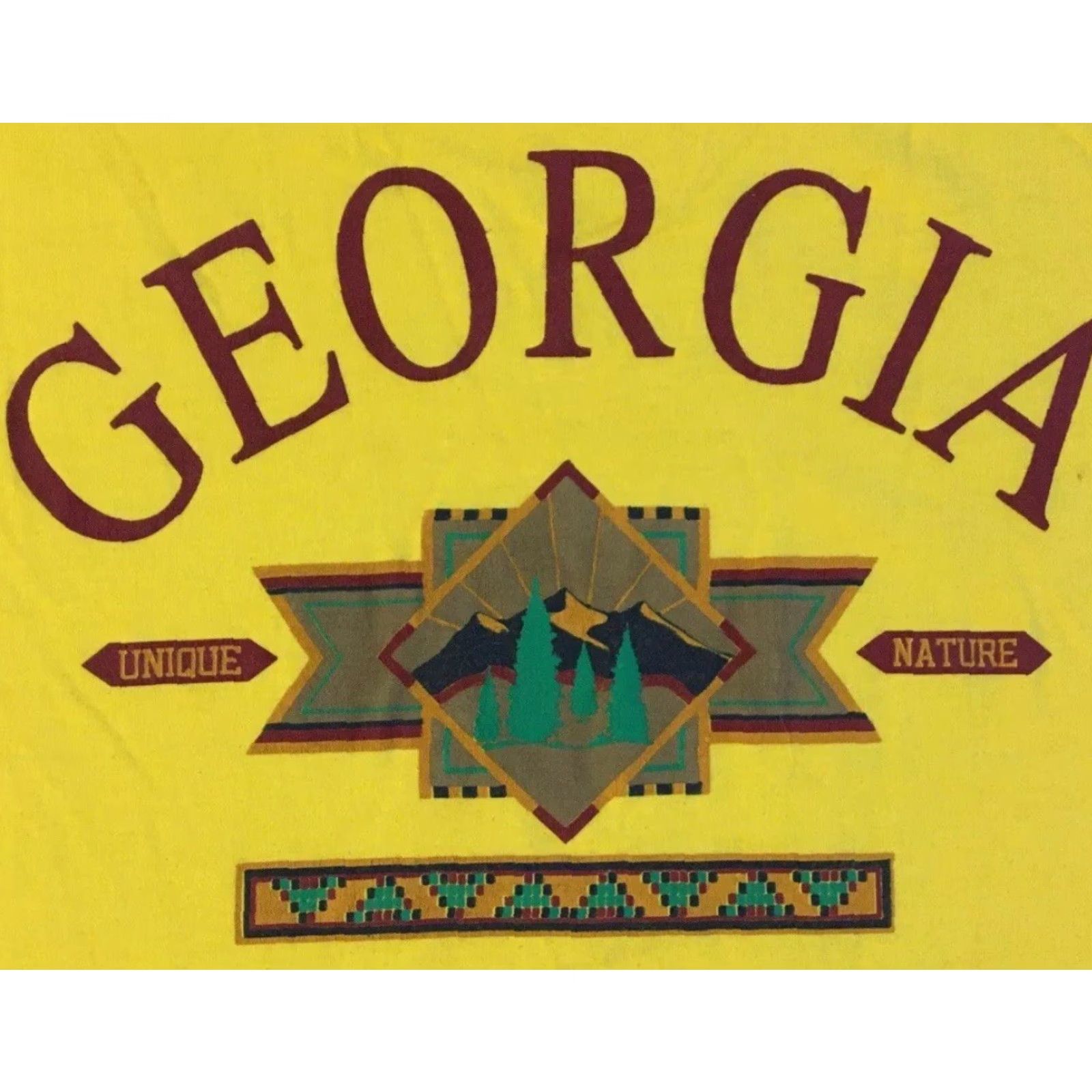 Vintage VINTAGE 90s Georgia Nature Faded Shirt M L USA Animal Art Beach Surf Grunge 80s Shirt Mens Yellow 90s Animals Art USA Georgia Beach Grunge 80s Size US M / EU 48-50 / 2 - 2 Thumbnail