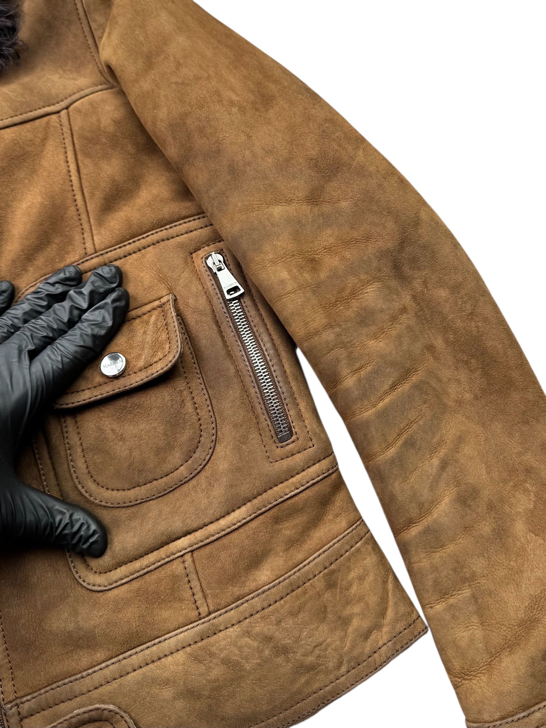 Japanese Brand Cropped Real Sheepskin Jacket From The 90's(V94) Size S / US 4 / IT 40 - 5 Thumbnail