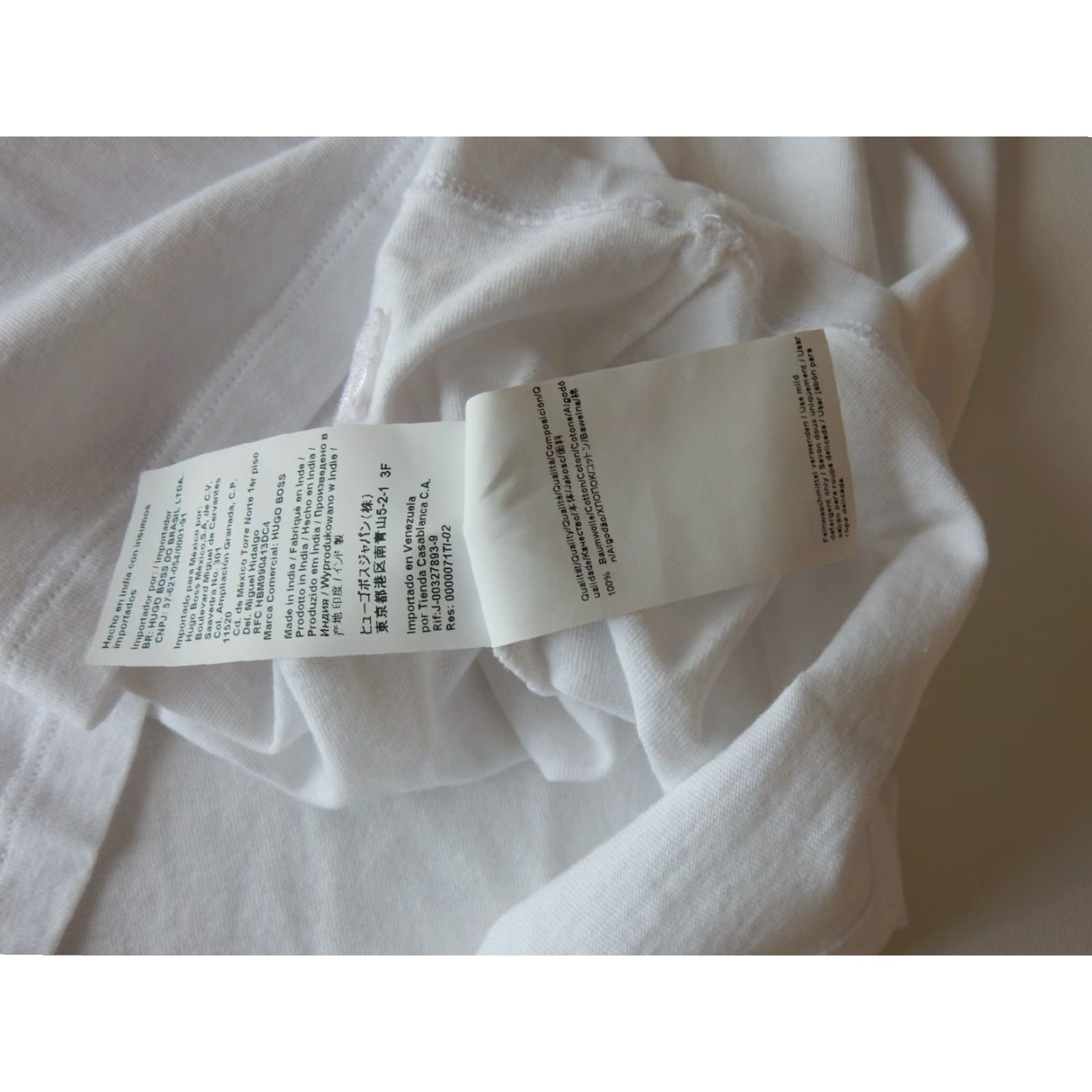 Hugo Boss HUGO BOSS T-Shirt Men M Short Sleeve White Cotton Shirt Size US M / EU 48-50 / 2 - 3 Thumbnail