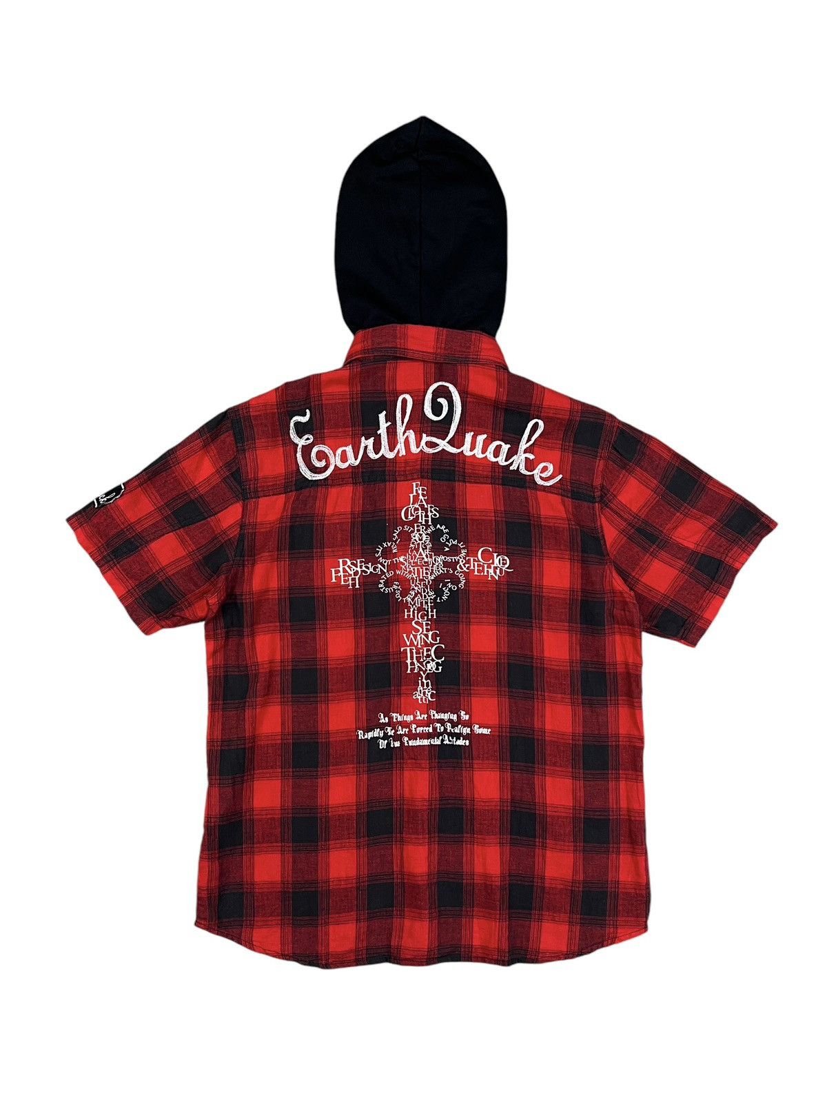 If Six Was Nine × In The Attic × Japanese Brand In The Attic Tartan Cross Poem Hooded Button Shirt Size US S / EU 44-46 / 1 - 2 Thumbnail