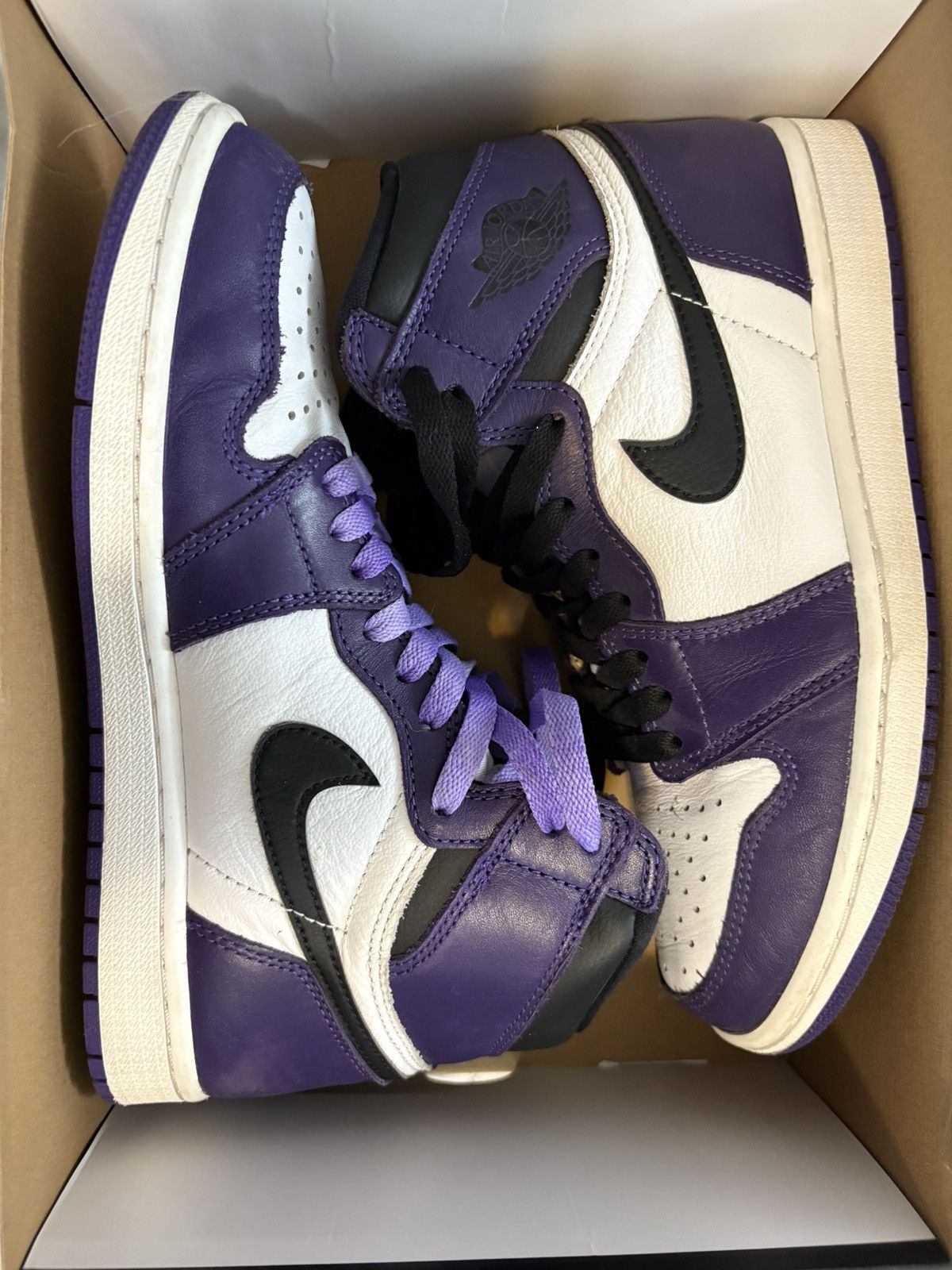 Jordan Brand jordan 1 retro high og court purple Size US 7.5 / EU 40-41 - 4 Thumbnail