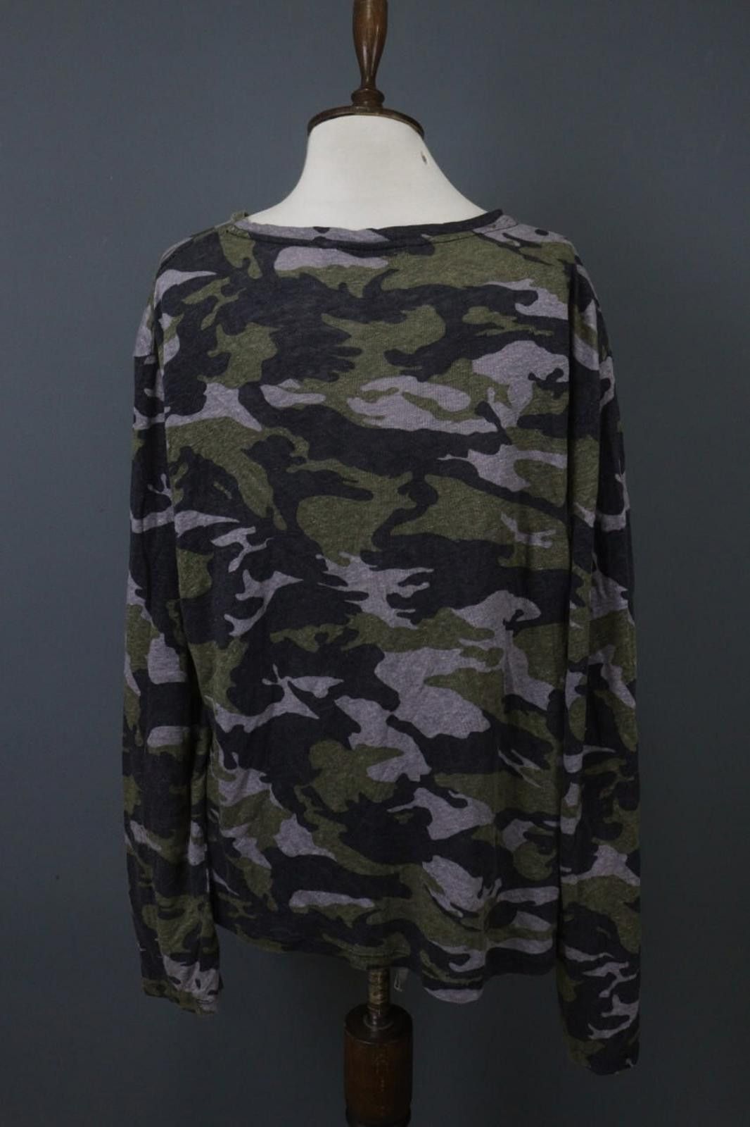 Zadig & Voltaire Zadig & Voltaire Multicolor Camo Linen Blouse Top Size XL Size XL / US 12-14 / IT 48-50 - 9 Thumbnail
