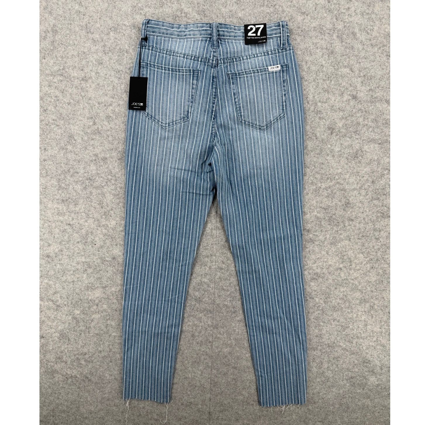 Joe's NWT Joe's Blake Stripe High-Rise Skinny Ankle Blue Jeans Size 27" / US 4 / IT 40 - 2 Thumbnail